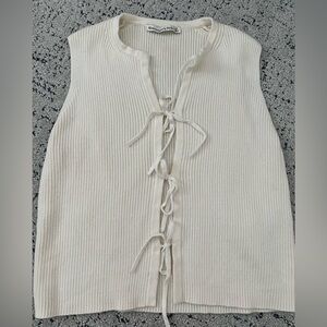 Abercrombie tie front sweater